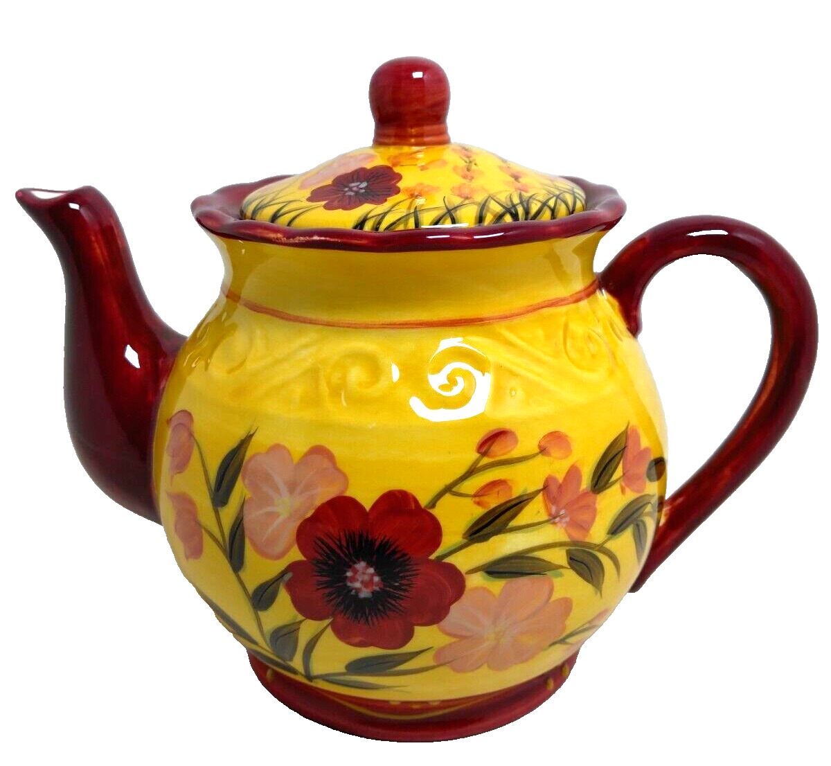Vintage Casa Vero By ACK Porcelain Teapot Multicolor English Garden Pattern