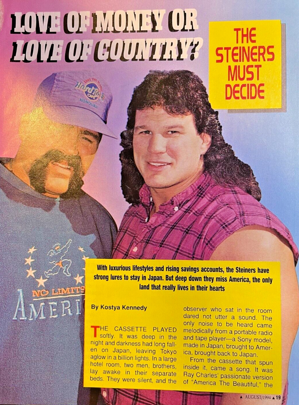1994 Pro Wrestlers Rick & Scott Steiner illustrated