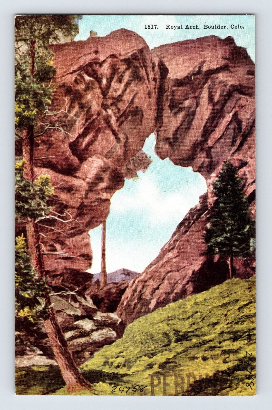 Postcard Colorado Boulder CO Royal Arch Rock 1910s Unposted Divided Back