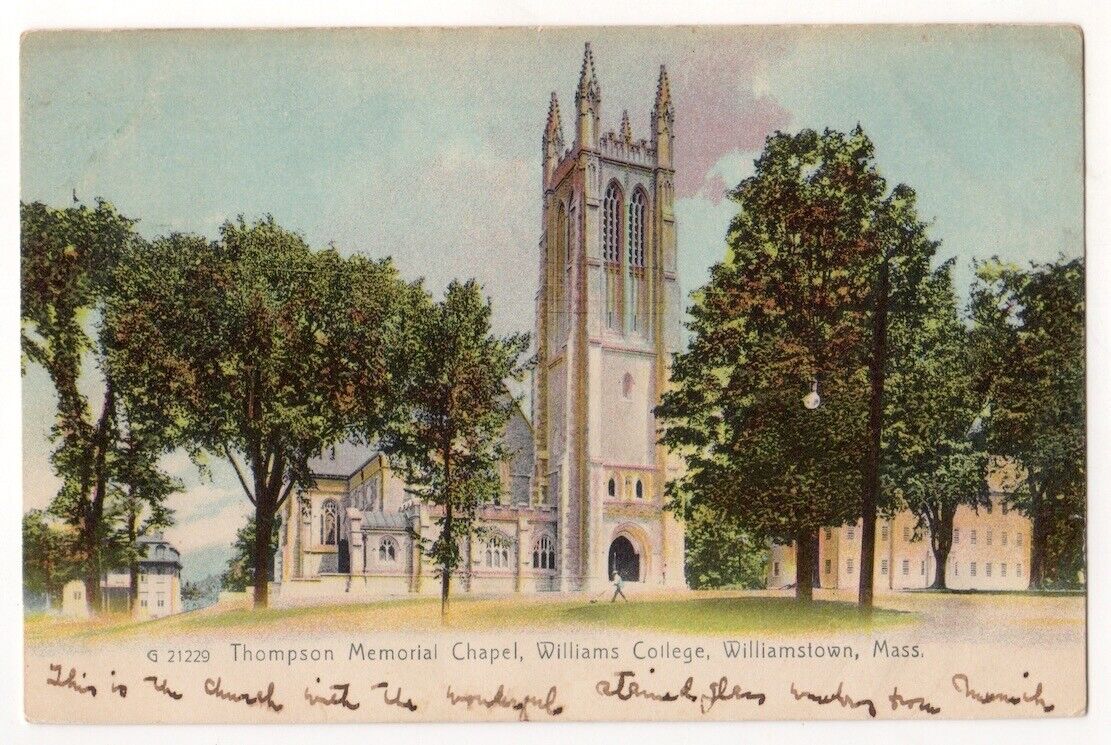 Williamstown Massachusetts c1905 Thompson Memorial Chapel, Williams College