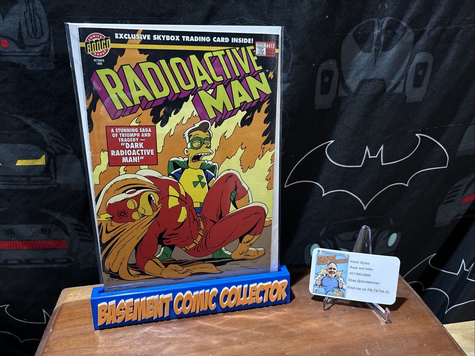Bongo Comics Radioactive Man #412 1993 Trading Card Bagged & Boarded 
