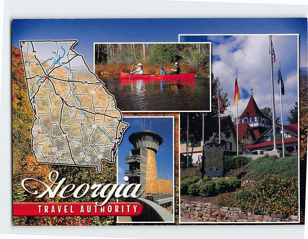 Postcard Georgia Travel Authority Georgia USA