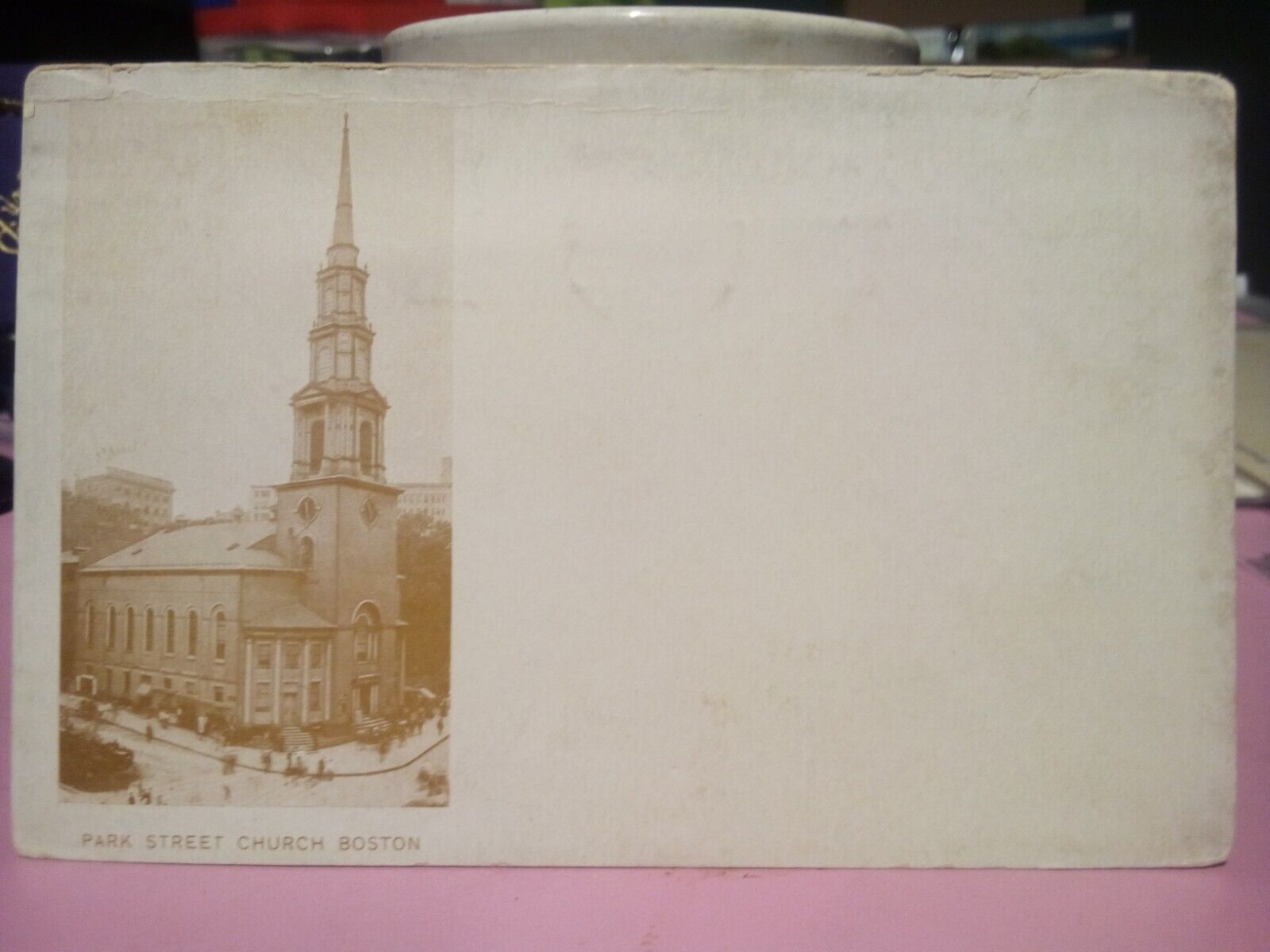 Park Street Church boston massachusetts PMC private mailing card c.1900