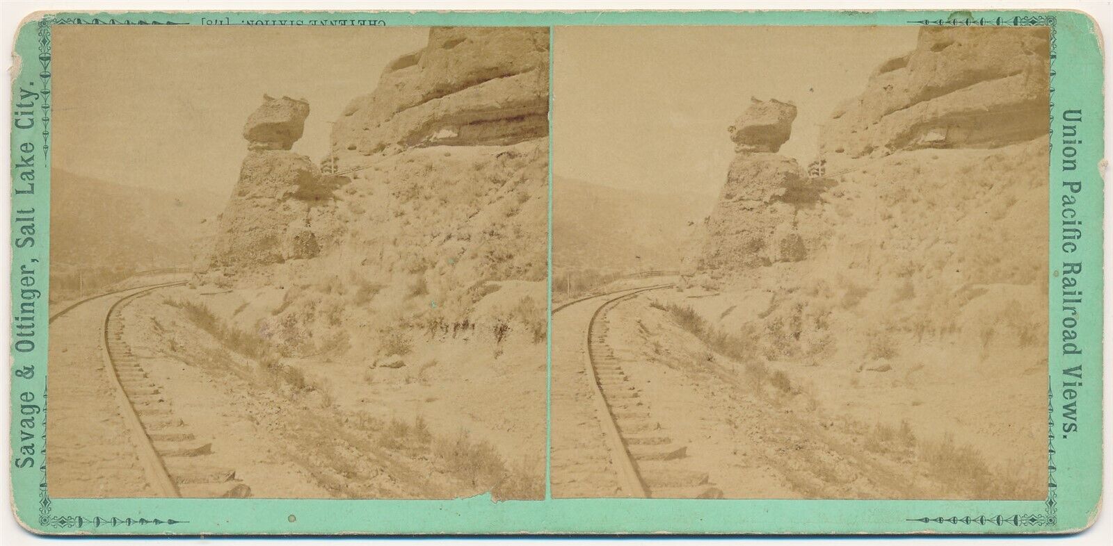 UTAH SV - UPRR - Pulpit Rock - Savage & Ottinger 1870s