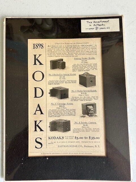 1898 Kodak Advertisement from Munsey's Magazine - Rare Vintage