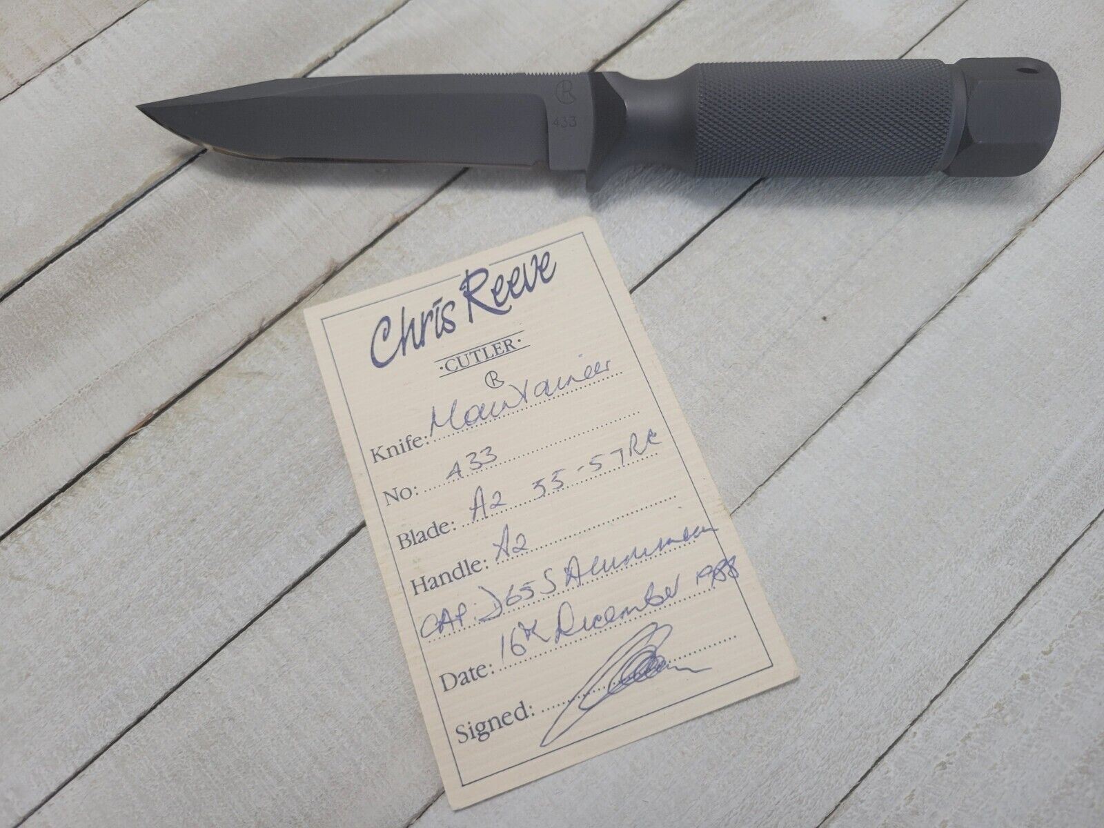 1988 Early South Africa Chris Reeve Knives Mountaineer A2 OPK Numbered 433