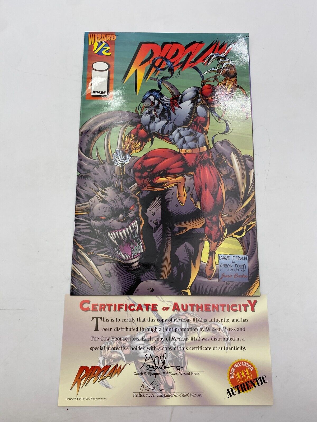 Ripclaw 1/2 (1995) - includes Wizard Certificate Of Authenticity