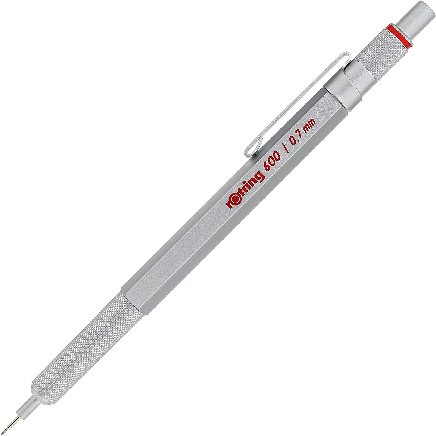 Rotring 600 Mechanical Pencil, 0.7 mm, Silver