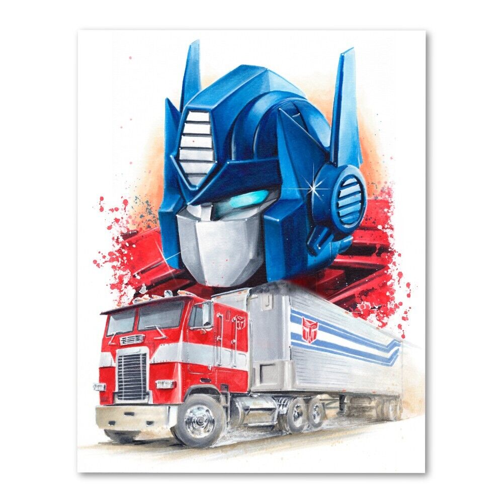 Signed Transformers\' Optimus Prime Poster Print Wall Art 16x20 Unframed