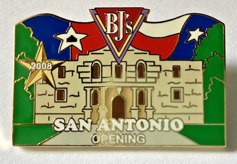 BJ'S BJS RESTAURANT GRAND OPENING SAN ANTONIO TX 2008 LAPEL ENAMEL PIN