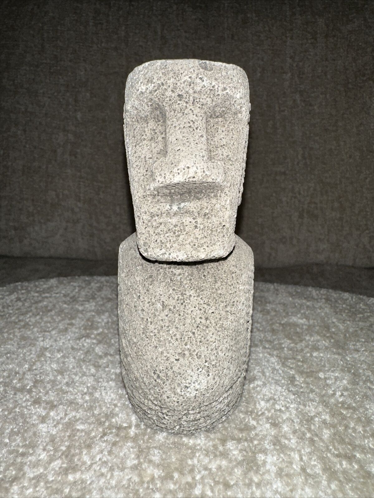 Vintage Easter Island Stone Statue.  Primitive Tribal  5”