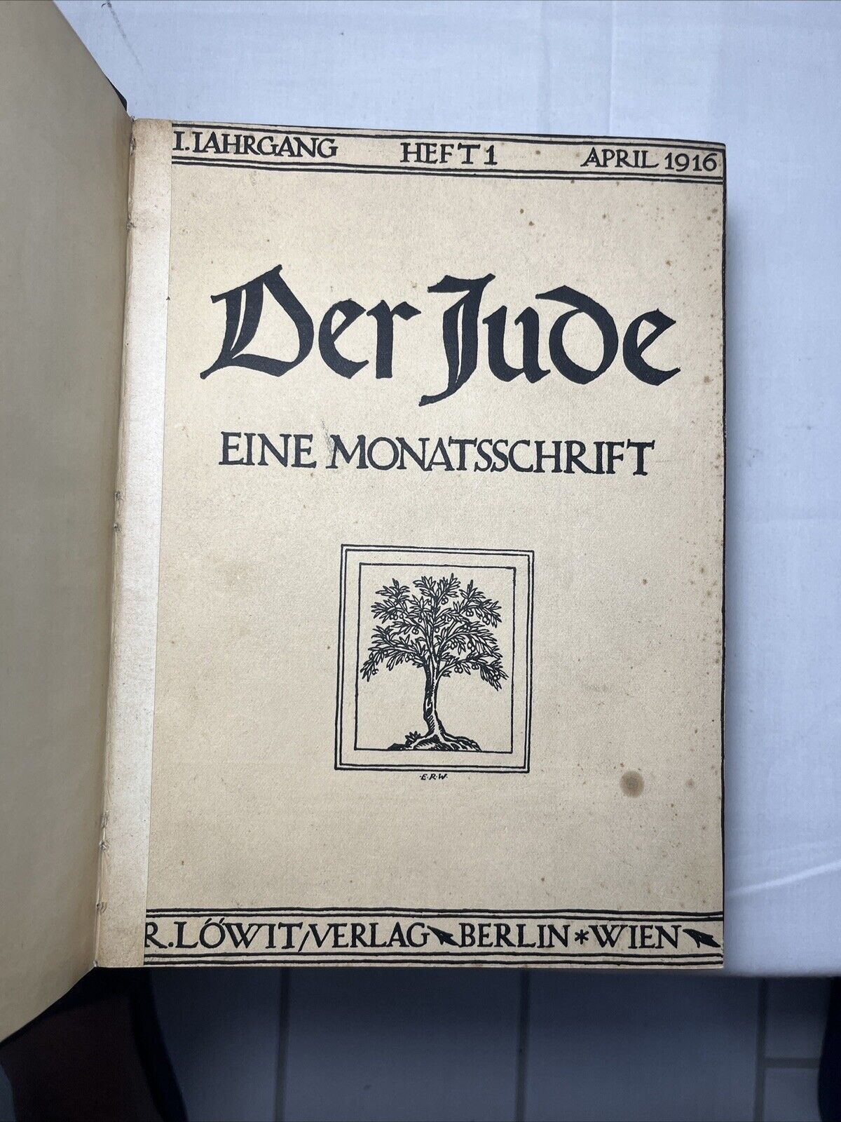 DER JUDE Eine Monatsschrift Martin Buber German FIRST ISSUE 12 binding 1916-1917