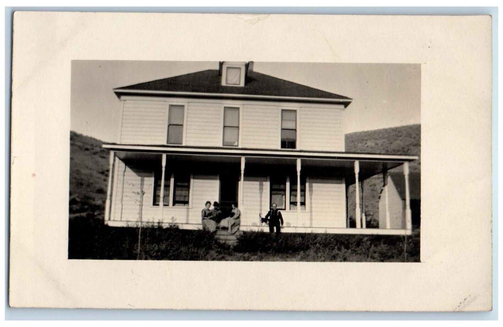 Grangeville Idaho ID Postcard RPPC Photo Victorian House c1910's Antique