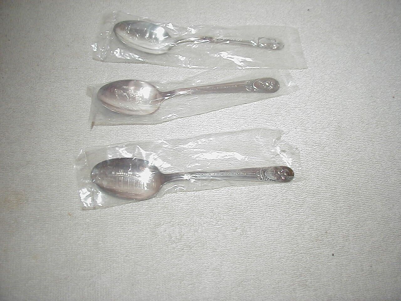 Set Of Three Vintage Collectable Presidential Silver Plated Spoons
