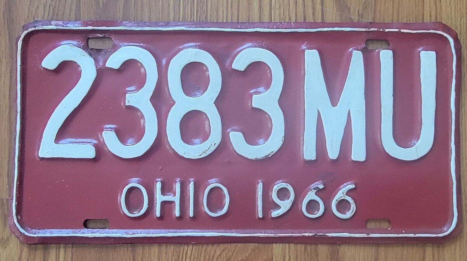 1966 Ohio License Plate