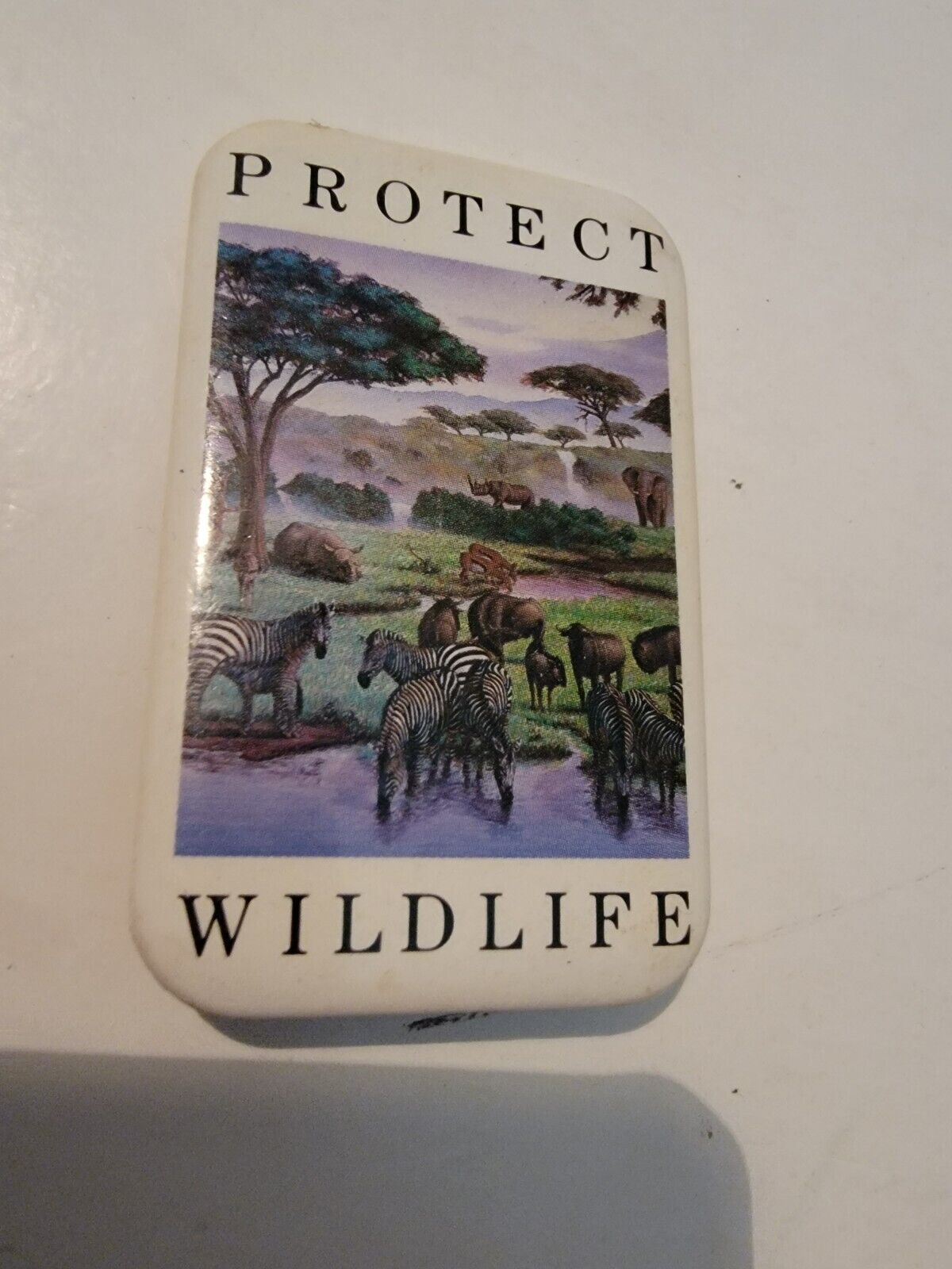 Vintage Protect Wildlife Button Pinback