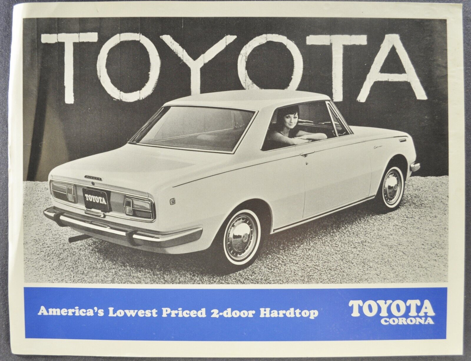 1968 Toyota Corona 2-Door Hardtop Sales Brochure Sheet Nice Original 68