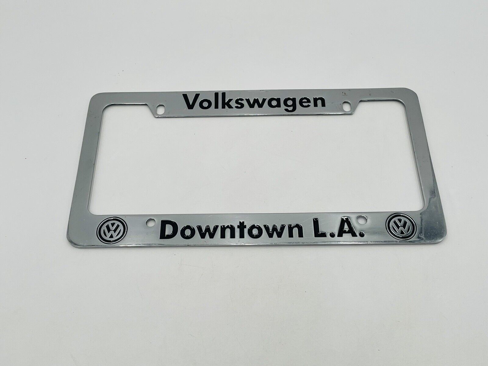 Volkswagen of Downtown LA, California Car Dealership Metal License Plate Frame 