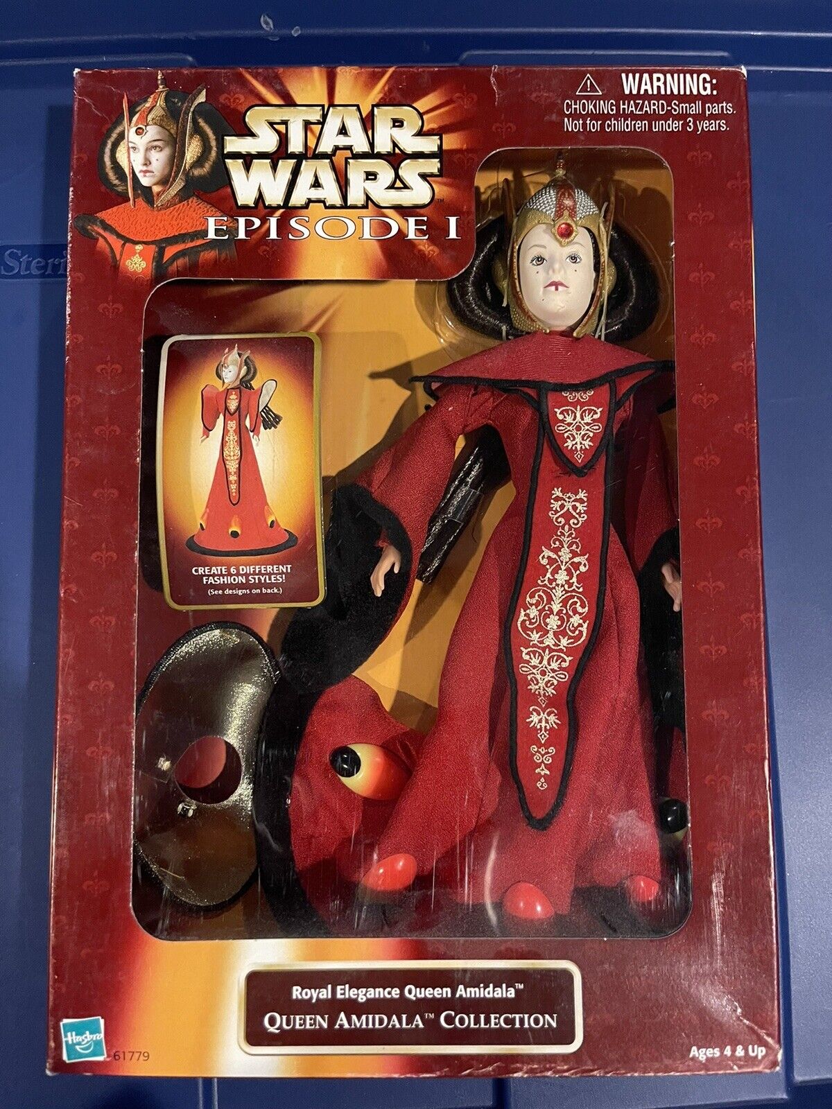 1998 Star Wars Episode I Hasbro Queen Amidala Doll Ultimate Hair Queen New Boxed