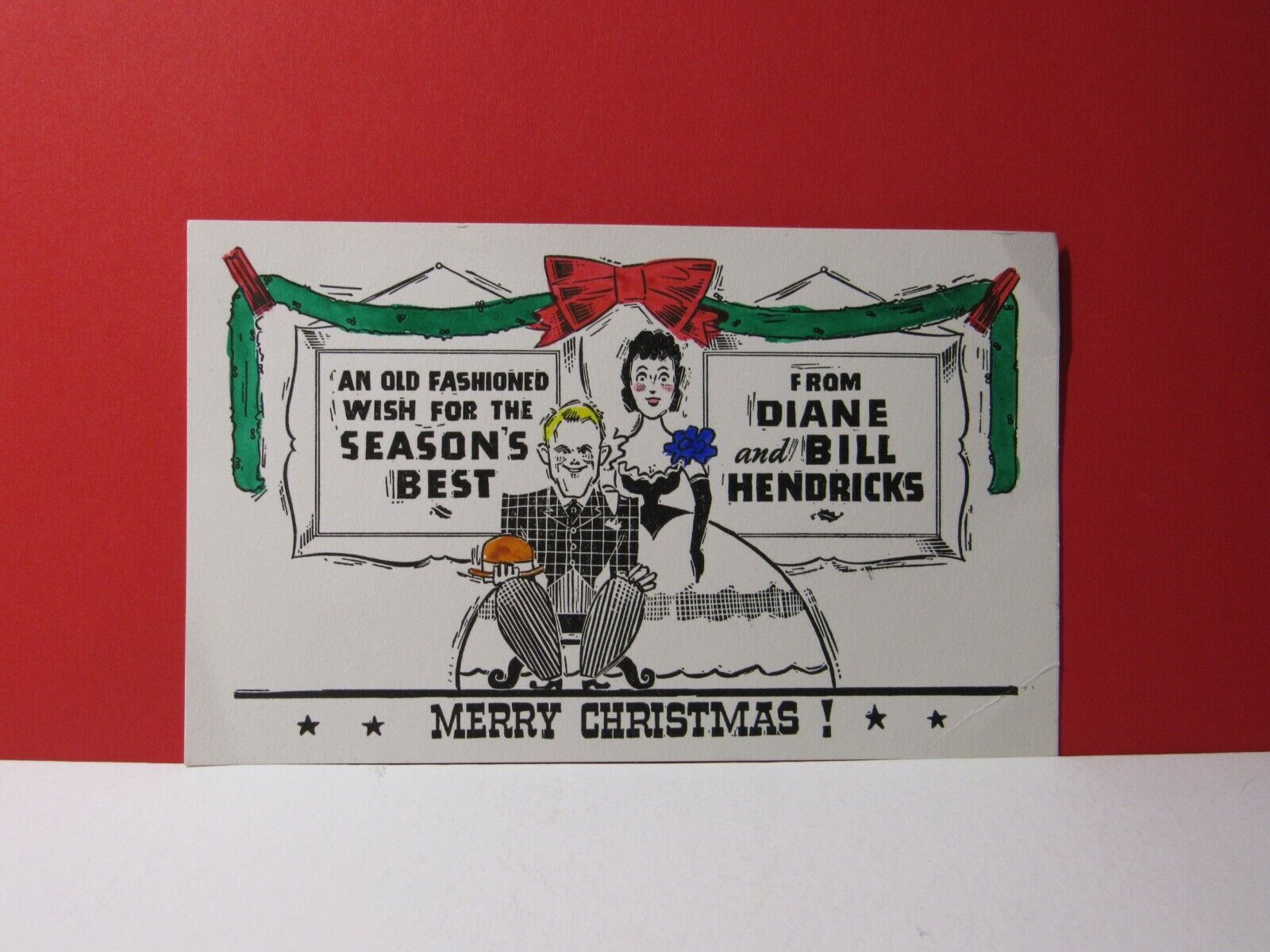 Christmas Card Postcard Burbank CA Toys Tots Warner Bros Looney Tunes Producer