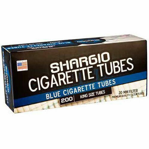 Shargio Blue Light King Size KS Filtered Cigarette Tubes - 5 Boxes (1000 Tubes)