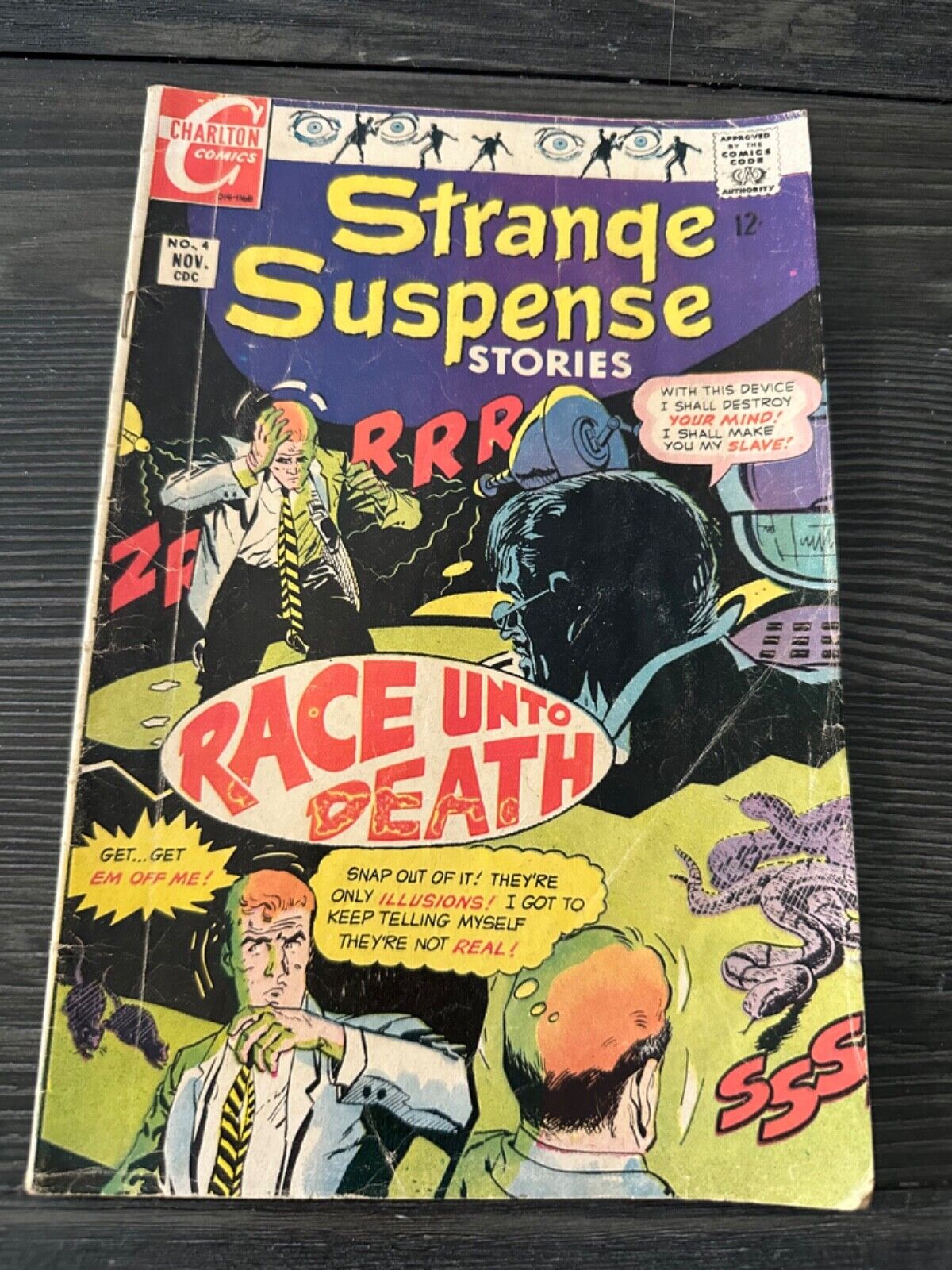 Strange Suspense Stories #4 (1968) Race Unto Death Charlton.Jim Aparo Art