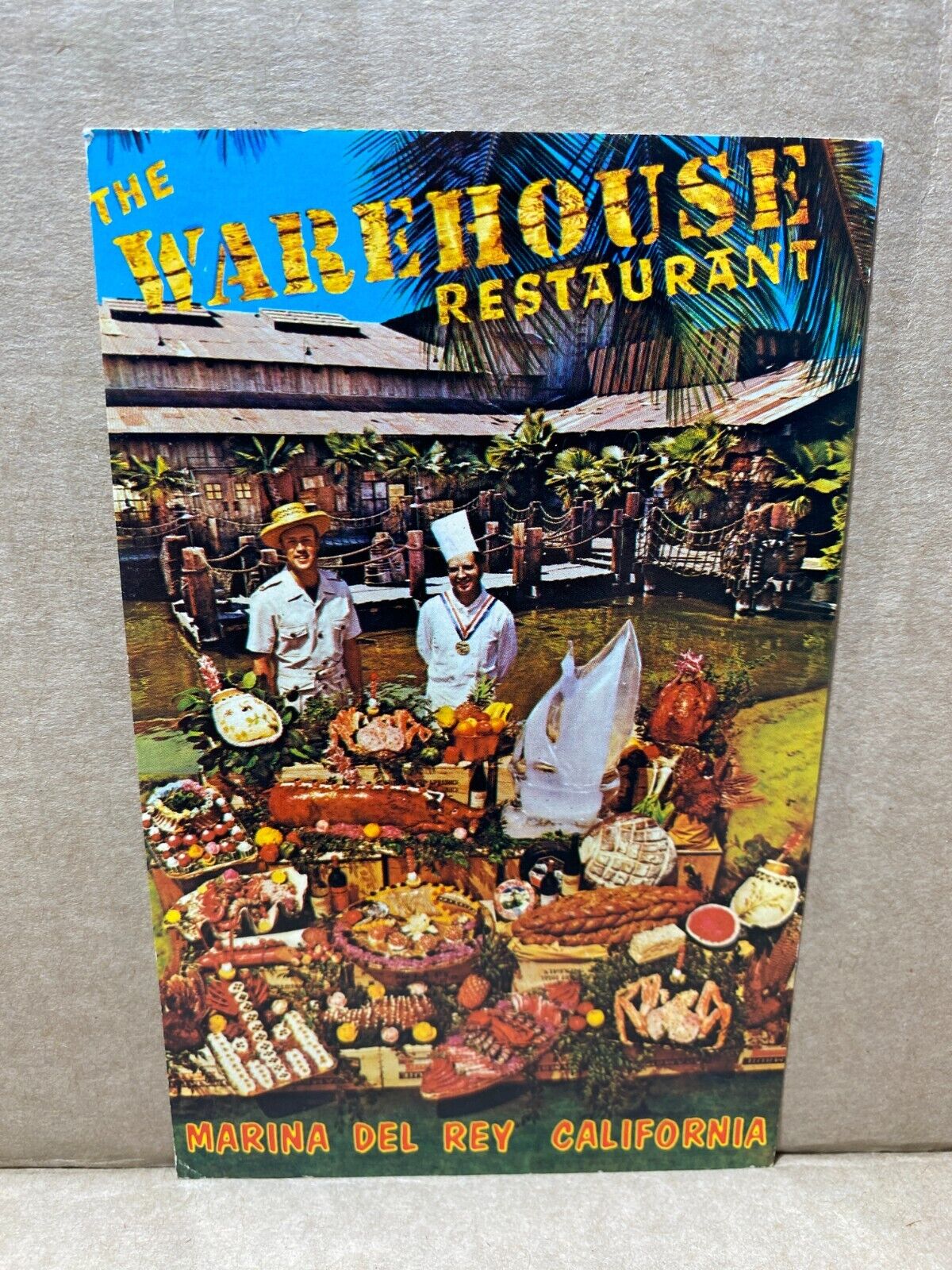 The Warehouse Restaurant Marina Del Rey California Chrome Postcard 450