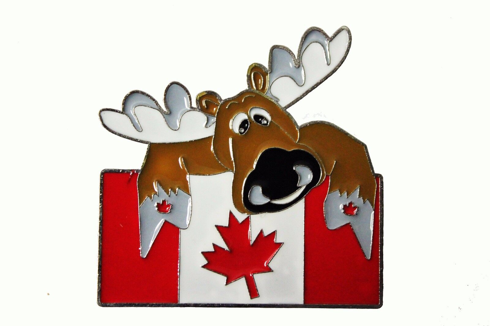 BIG MOOSE & CANADA Country Flag FRIDGE  MAGNET..Size : 2.5\