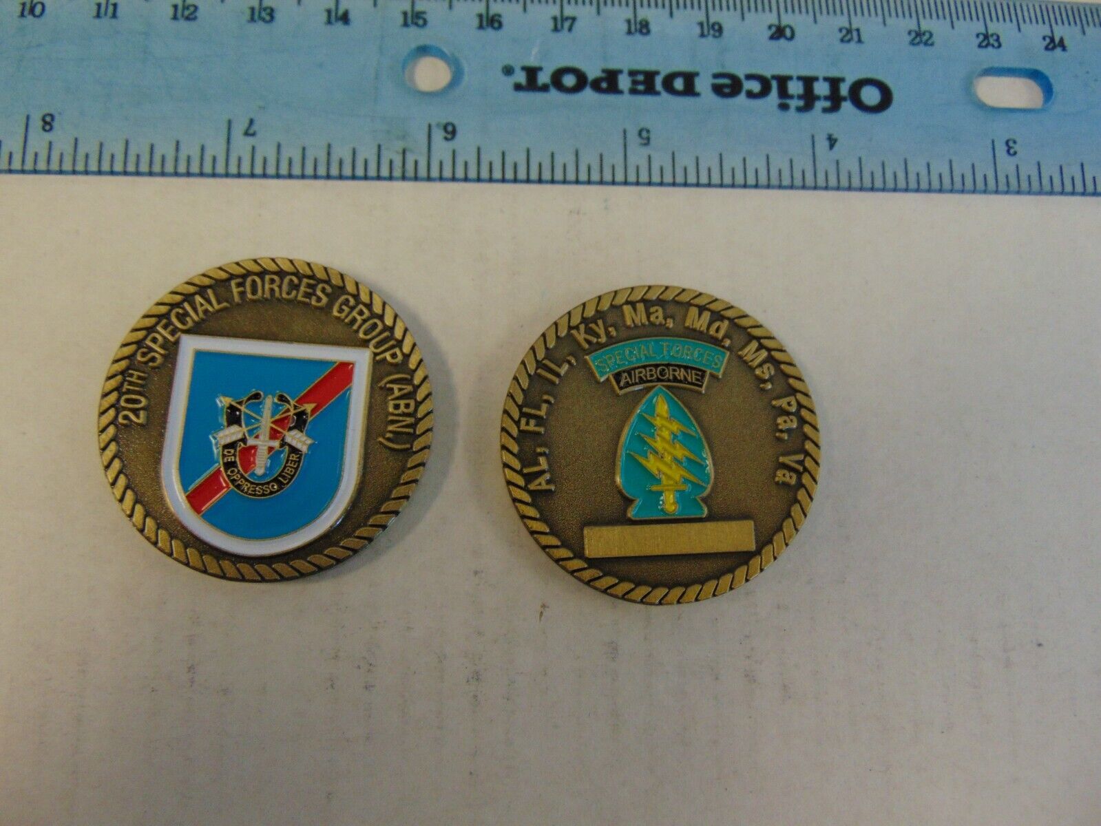 20th Special Forces Group Challenge Coin