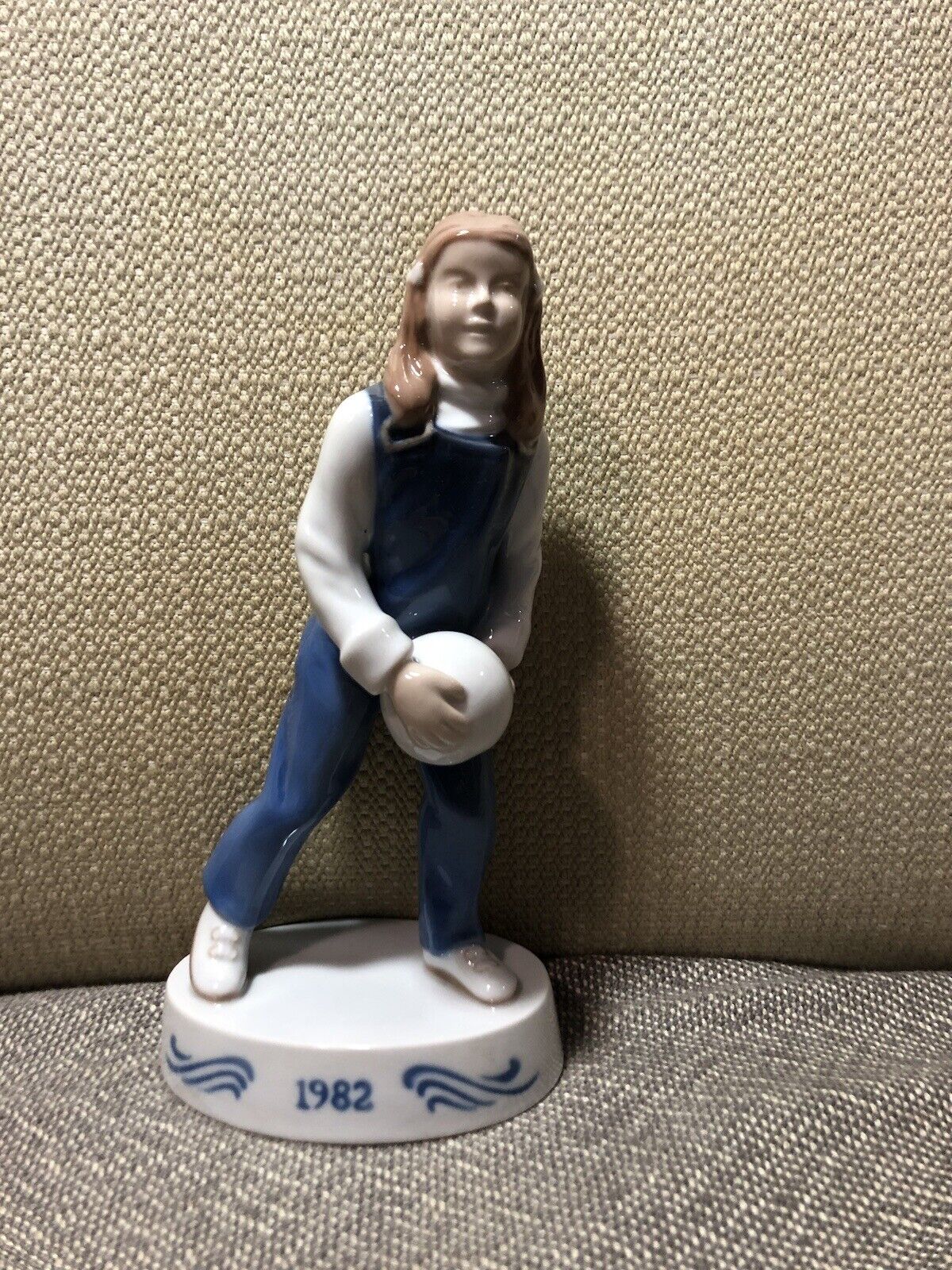 Vintage Bing & Grondahl B&G 1982 Girl With a Ball Linited Edition