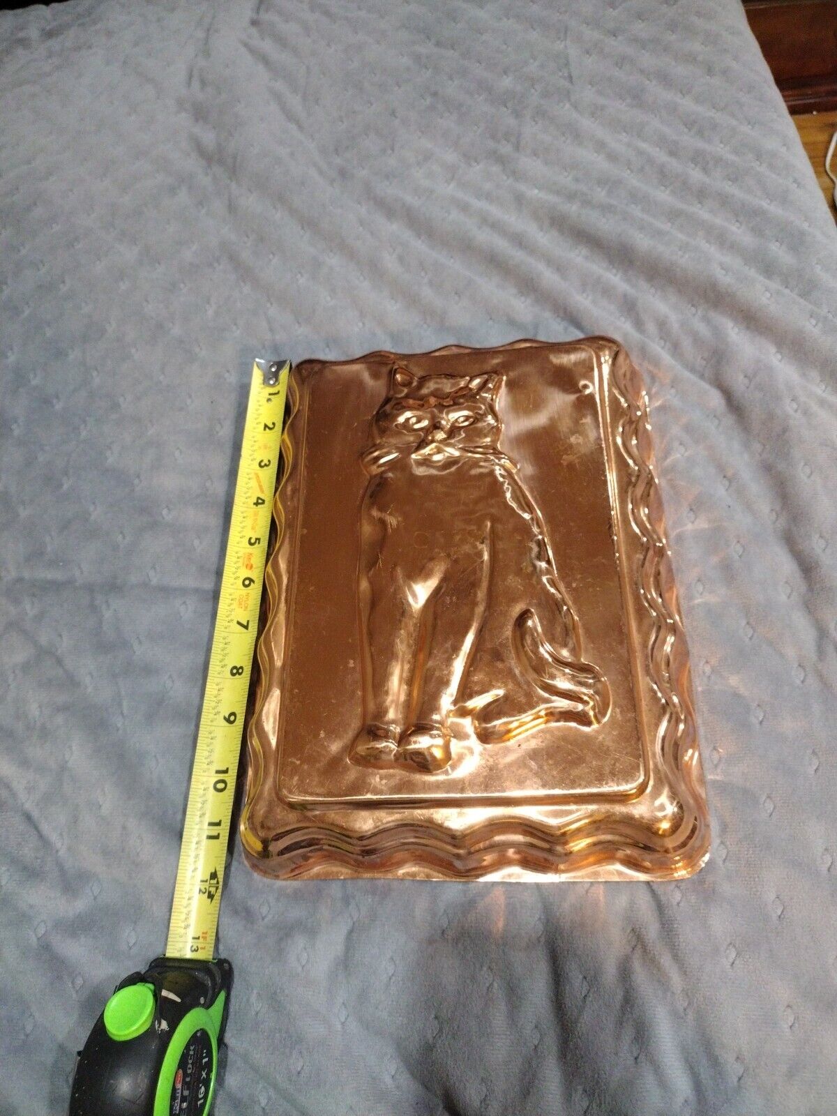 Large Copper Kitty Mold Awesome  