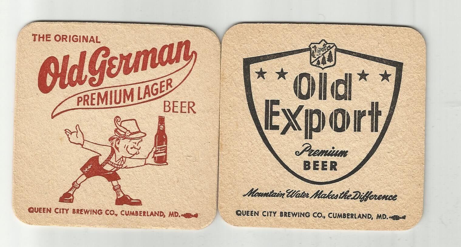 Lot Of 5 1960\'s Old German By Queen City of Cumberland, MD&  Old Export Beer\