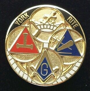 Freemason Masonic York Rite Lapel Pin 