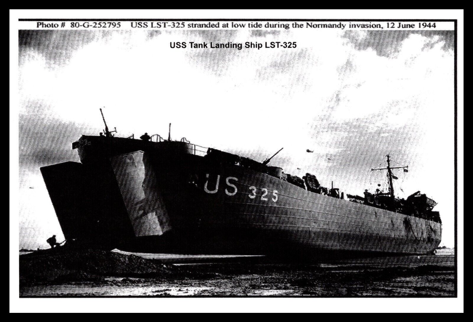Postcard USS Tank Landing Ship LST-325 LP1