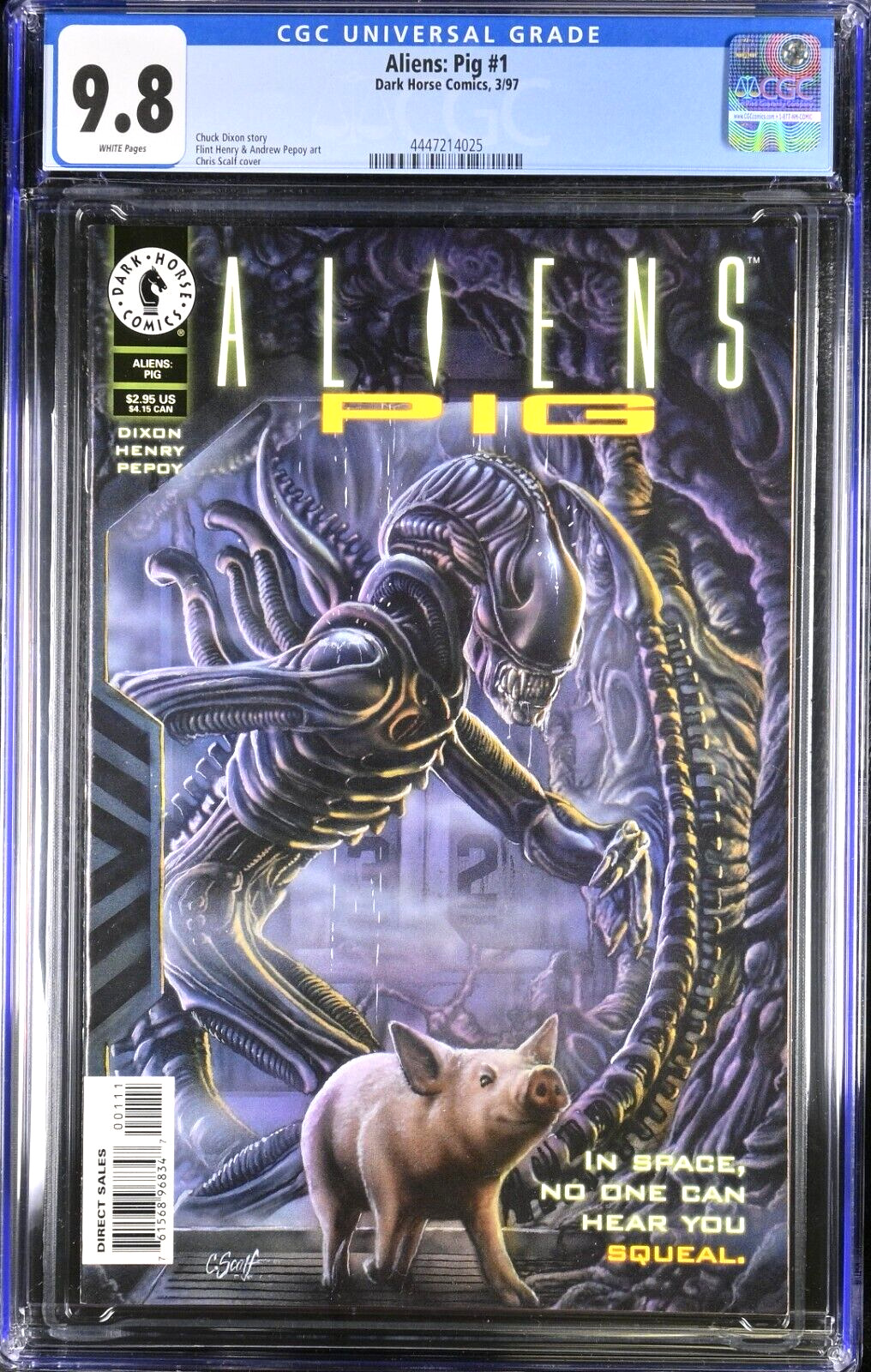Aliens: PIG #1 (1997, Dark Horse Comics) 💥 Bizarre Alien story 💥