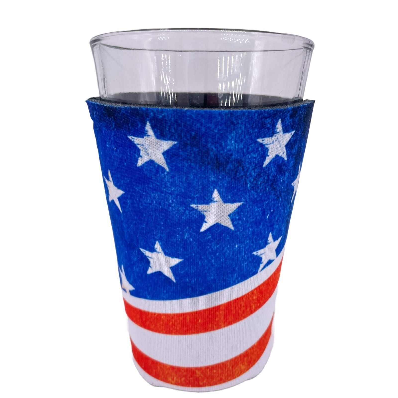 American Flag Vintage Pint Glass Coolie