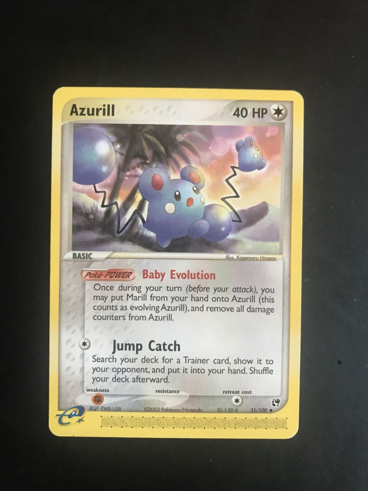 Azurill | 31/100 | Ex Sandstorm | Near Mint | Pokemon Card 