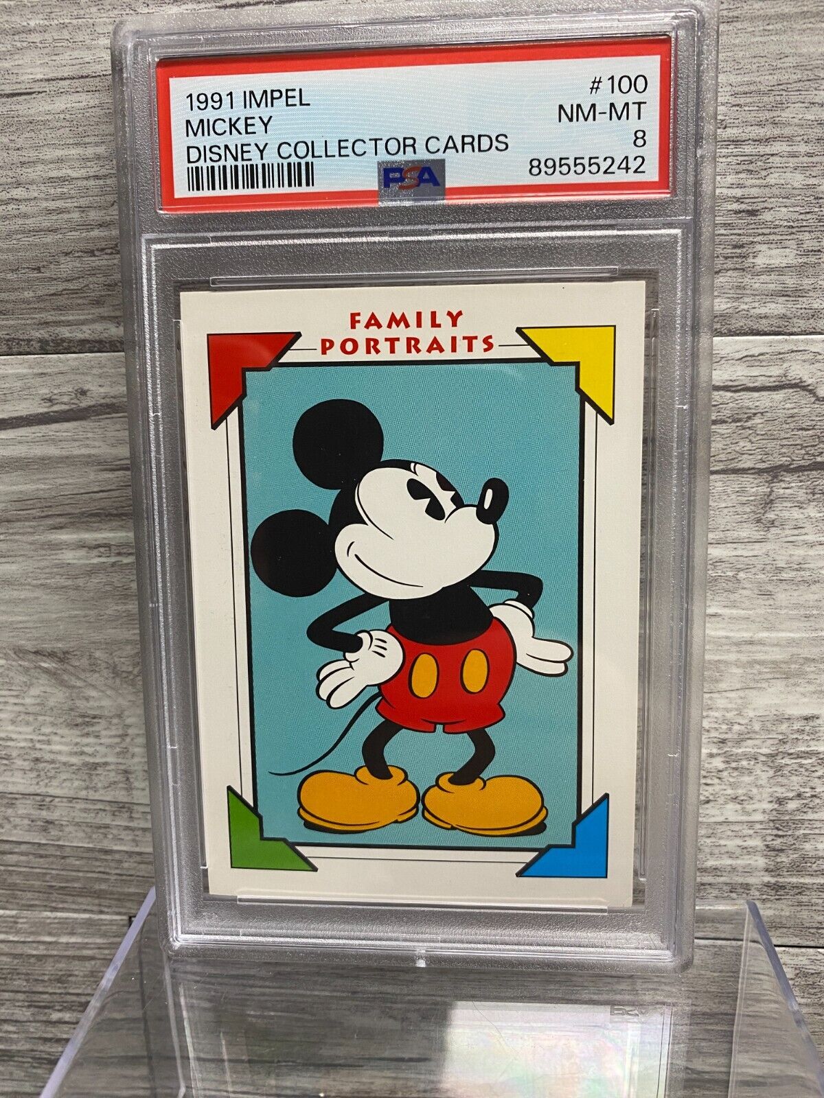 1991 Impel Disney Collector Cards Mickey Mouse PSA 8 MINT #100 Family Portraits