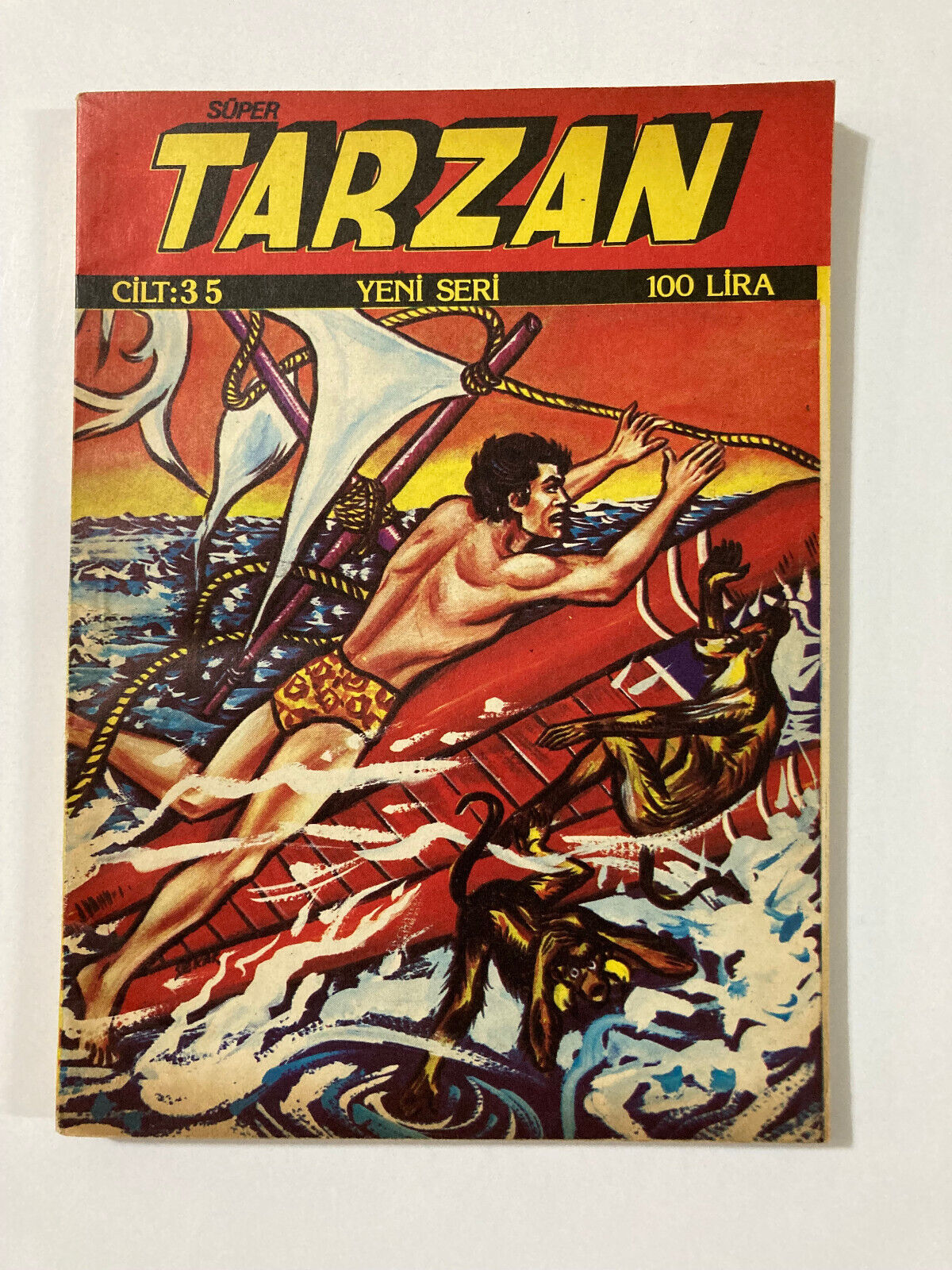 Tarzan Turkish Comic #35 1980s RARE Edition