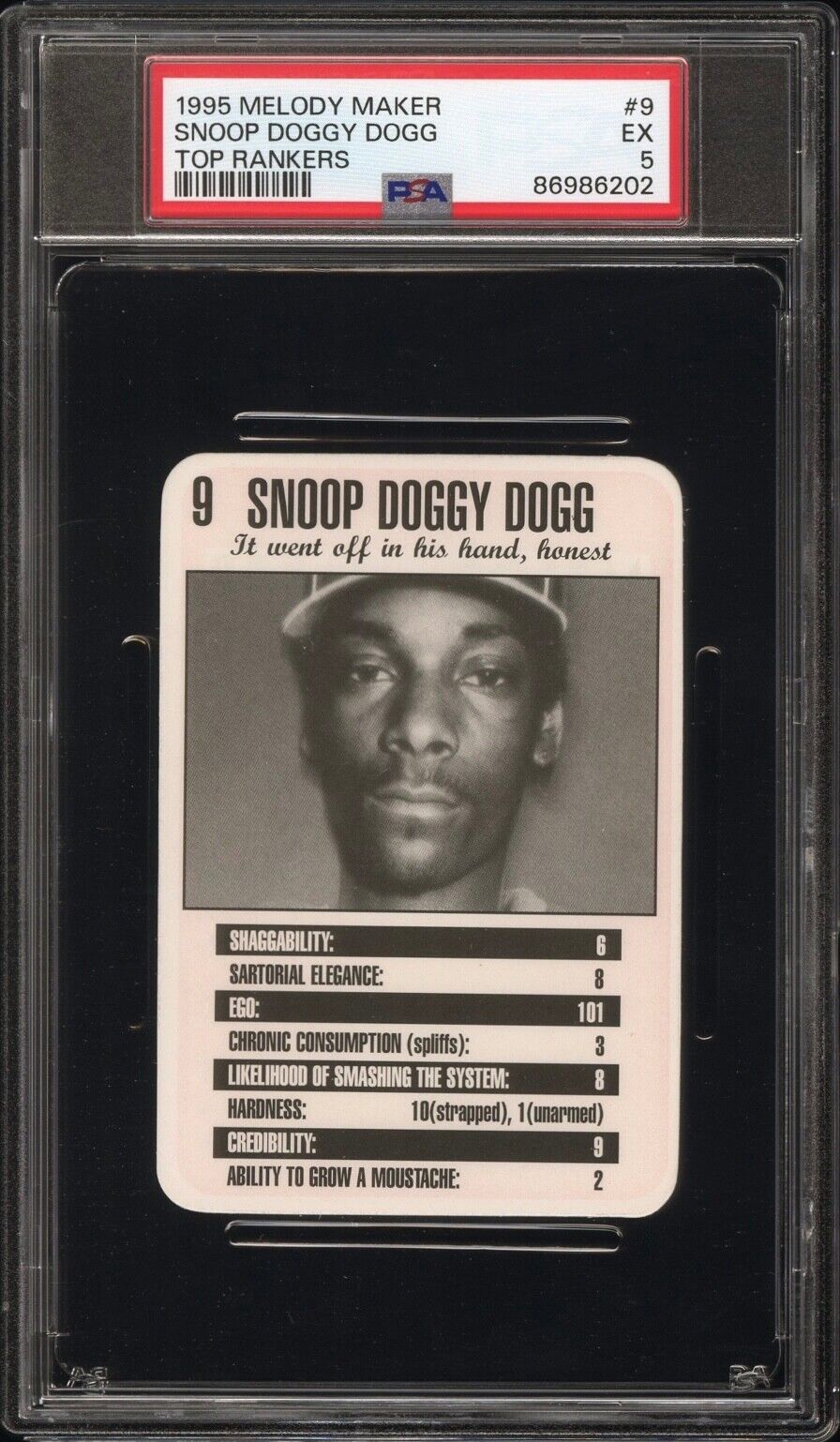 1995 SNOOP DOGGY DOGG Melody Maker Top Rankers #9 PSA 5 Rookie RC
