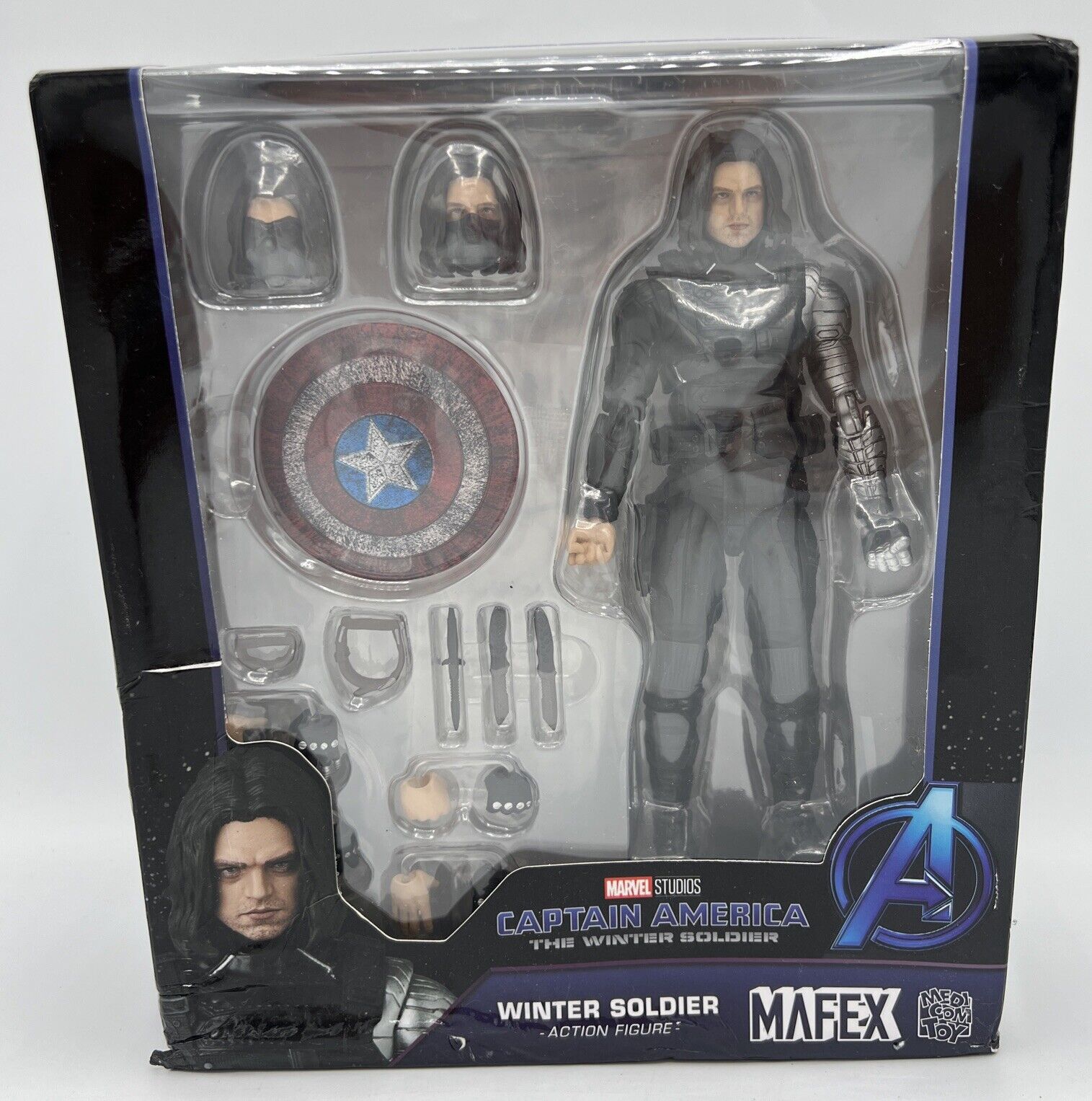 Medicom Toy Mafex No.203 Winter Soldier PVC Action Figure Marvel New