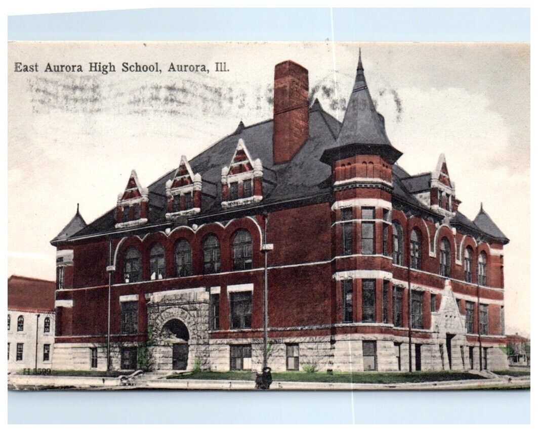 1909 East Aurora High School , Aurora Illinois. Postcard - P27