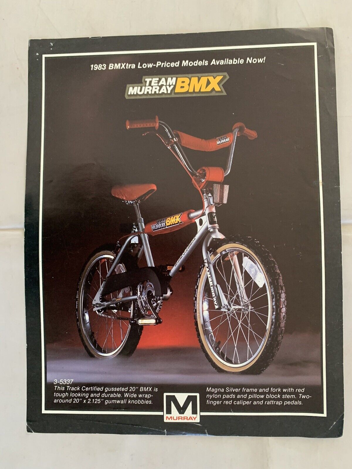 Vintage 1983 Team Murray BMX Bicycle Flier