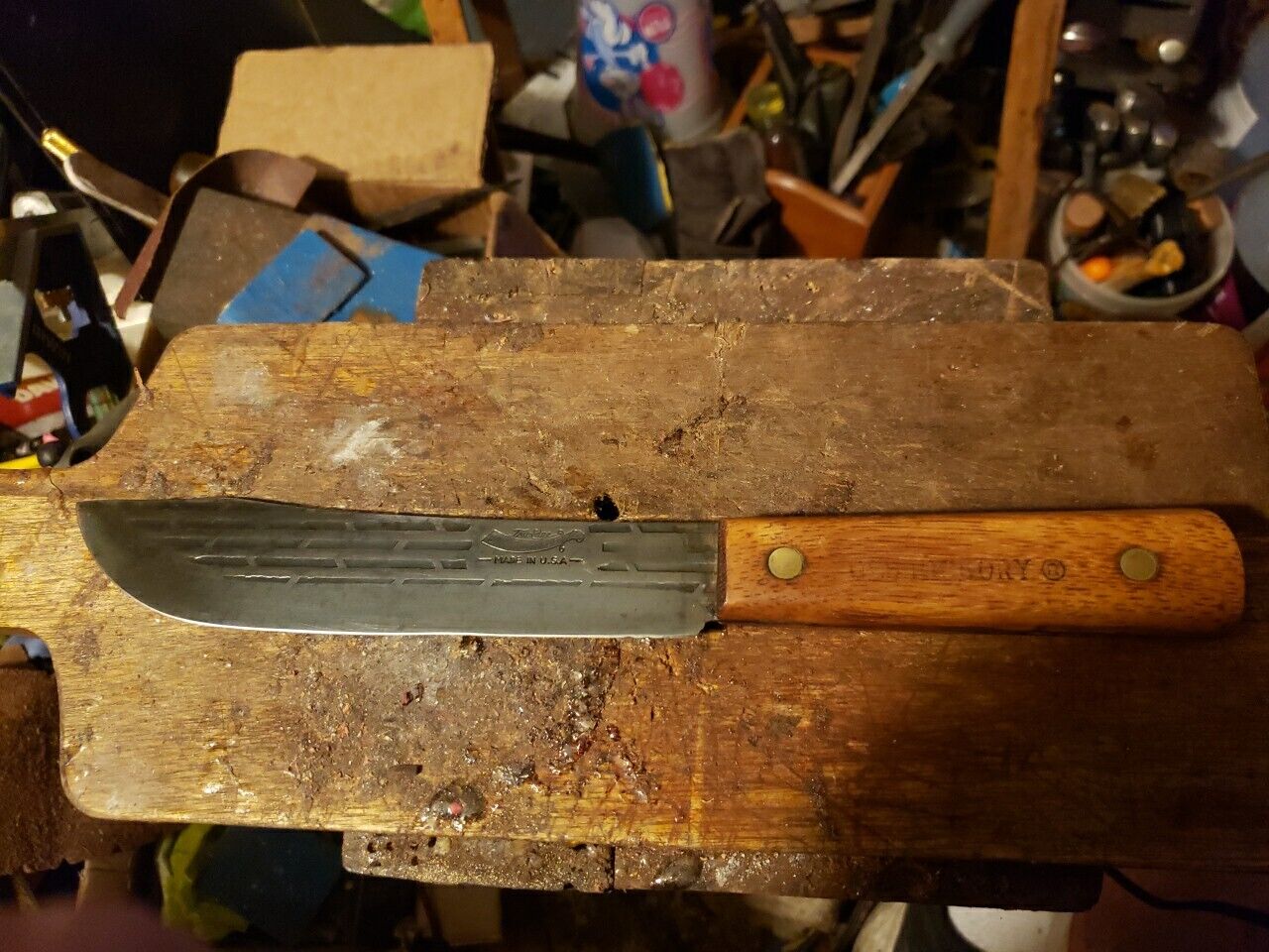 Vintage Ontario Knife Co. Old Hickory True Edge Knife  Blade Hi Carbon