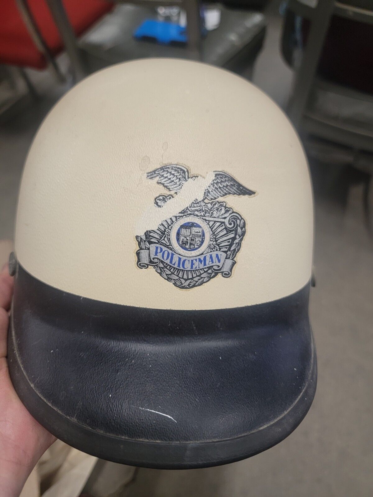Vintage Obsolete Los Angeles Police Helmet  