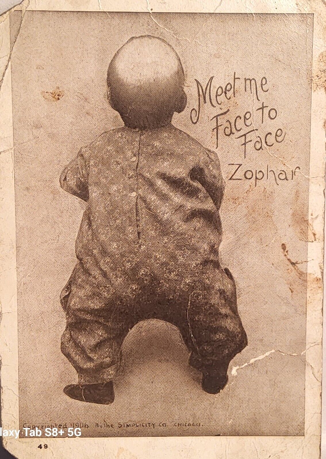 1906 Picture Postcard of Baby \