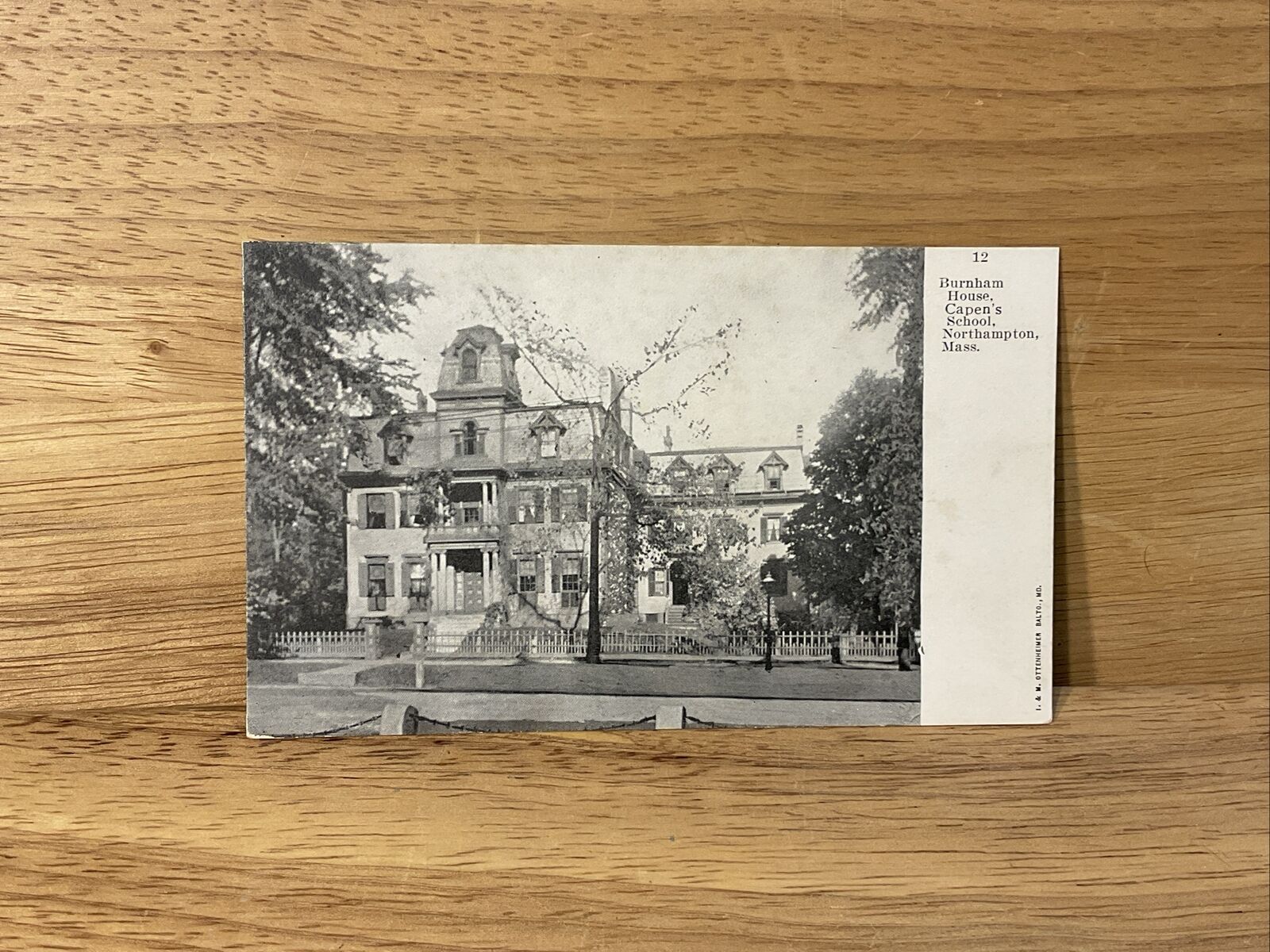 Vintage Burnham House Capen\'s School Northampton, Mass Postcard Undivided Back 