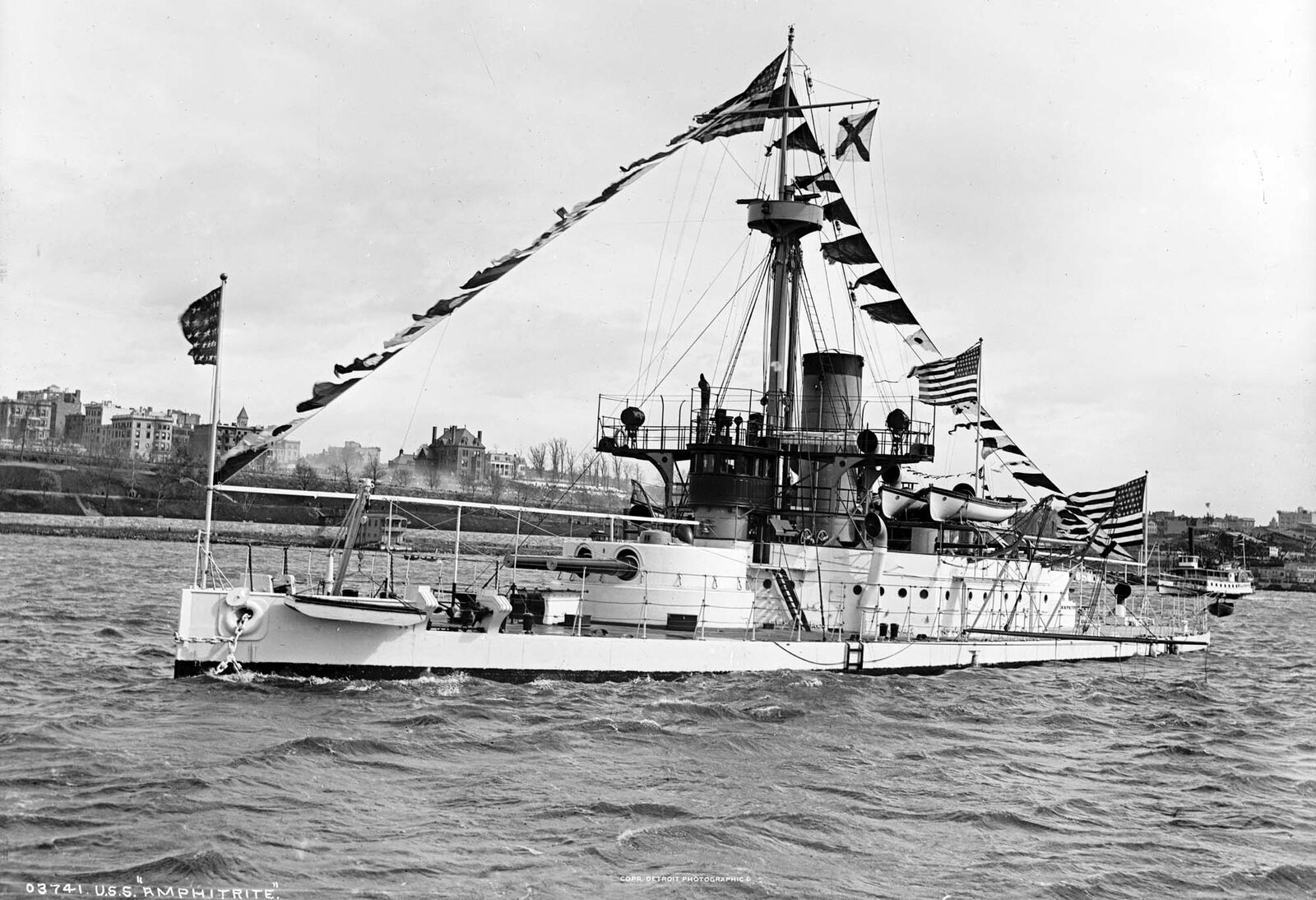 1897 USS Amphitrite Vintage Old Photo 13\