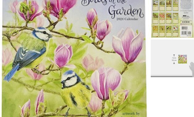 LANG Birds In The Garden 2024 Mini Wall Calendar (24991079268) 
