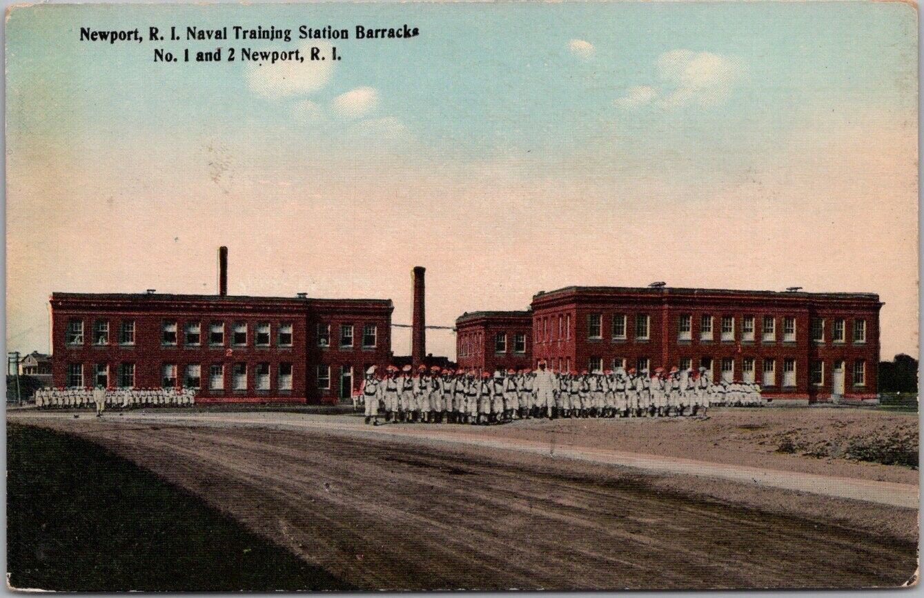 c1910s NEWPORT Rhode Island Military Postcard \